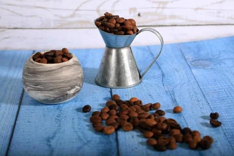 Coffee beans, drinks, roasted, background Stock Photos