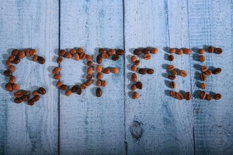 Coffee beans, drinks, roasted, background Stock Photos