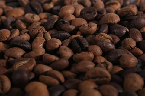 Coffee beans, drinks, roasted, background Stock Photos