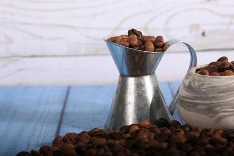 Coffee beans, drinks, roasted, background Stock Photos
