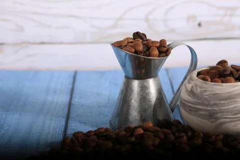 Coffee beans, drinks, roasted, background Stock Photos