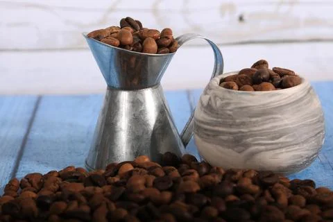 Coffee beans, drinks, roasted, background Stock Photos
