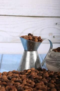 Coffee beans, drinks, roasted, background Stock Photos