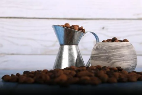 Coffee beans, drinks, roasted, background Stock Photos