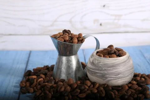Coffee beans, drinks, roasted, background Stock Photos