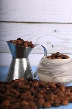 Coffee beans, drinks, roasted, background Stock Photos