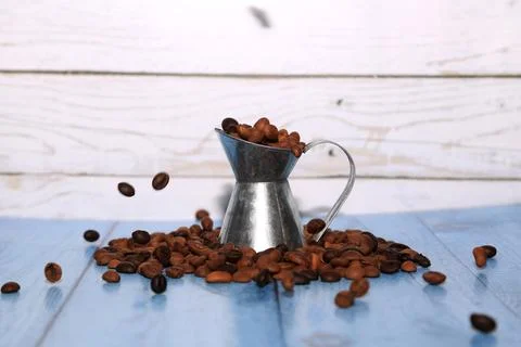 Coffee beans, drinks, roasted, background Stock Photos