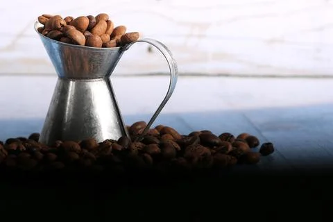 Coffee beans, drinks, roasted, background Stock Photos