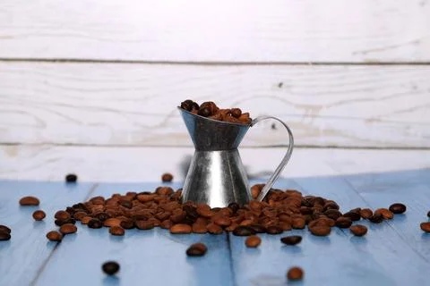 Coffee beans, drinks, roasted, background Stock Photos