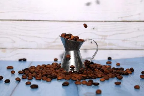 Coffee beans, drinks, roasted, background Stock Photos