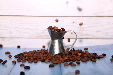 Coffee beans, drinks, roasted, background Stock Photos