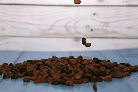 Coffee beans, drinks, roasted, background Stockfoto's