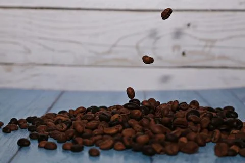 Coffee beans, drinks, roasted, background Stock Photos