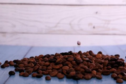Coffee beans, drinks, roasted, background Stock Photos