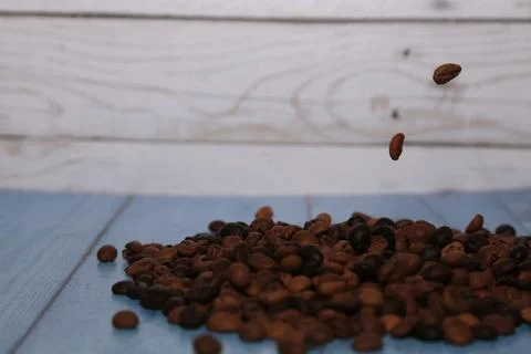 Coffee beans, drinks, roasted, background Stock Photos