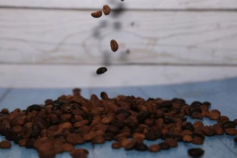 Coffee beans, drinks, roasted, background Stock Photos