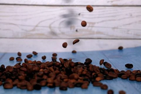 Coffee beans, drinks, roasted, background Stock Photos