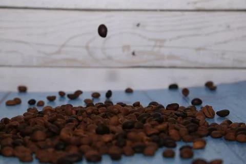 Coffee beans, drinks, roasted, background Stock Photos