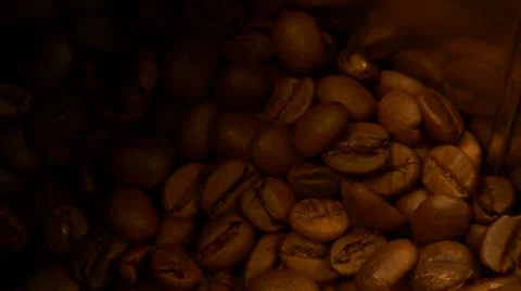 Coffee beans drop Stock Footage 59328210