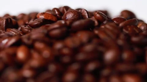 Coffee beans dropped from above Stock-Footage 149009855