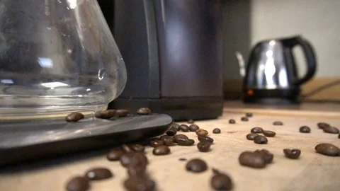 Coffee Beans Dropping Video stock 103815990