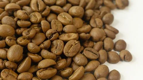 Coffee beans dry process close up image... Stock Photos