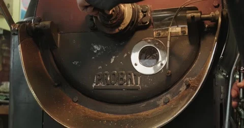 Coffee Beans Ejected From Roaster Stock Footage 169053031