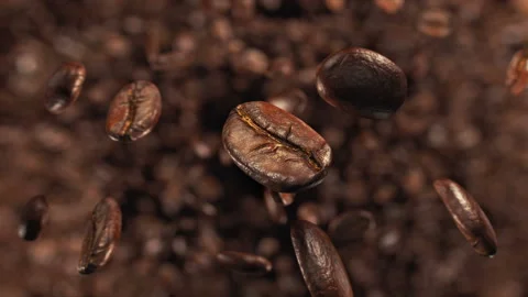 Coffee beans explosion in super slow motion 4K 스톡 동영상 87567007