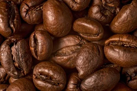 Coffee beans extremal close up Foto stock