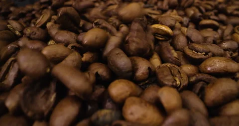 Coffee beans in extreme close up, macro shot Stock Footage 146514347