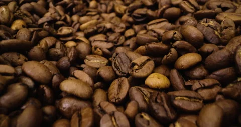 Coffee beans in extreme close up, macro shot Stock Footage 146514353