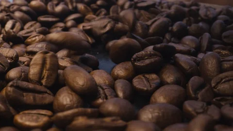 Coffee beans fall Stock Footage 117398410