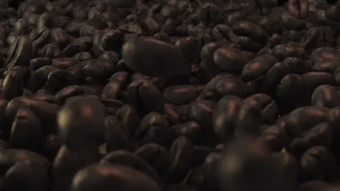 Coffee Beans Falling in a 3D animation Stock Footage 251619665