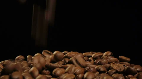 Coffee beans falling Stock Footage 35523875