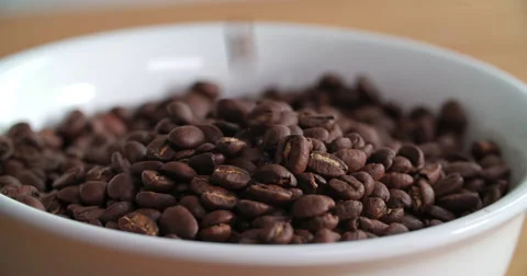 Coffee beans falling Stock Footage 58300222