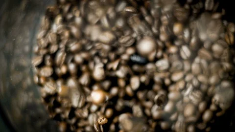 Coffee beans falling Stock Footage