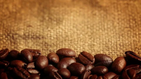 Coffee Beans Falling. Macro Stock Footage 106484807