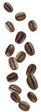 Coffee beans falling Stock Photos