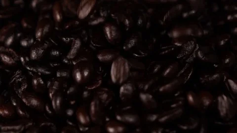 Coffee beans falling slow motion Stock Footage 75836247