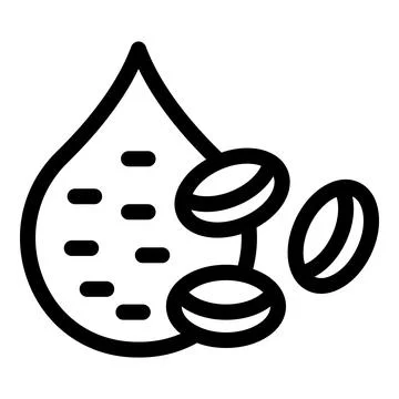 Coffee beans falling into water drop creating aromatic beverage Stock Illustration