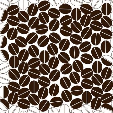 Coffee beans flat and line style wallpaper background. Vector illustration Illustrazione stock