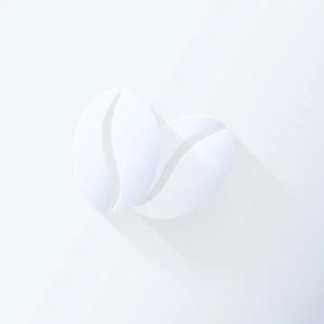 Coffee beans flat icon Stock Illustration