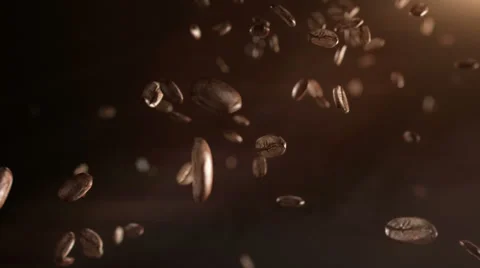 Coffee beans flight Vídeos de archivo 38476623