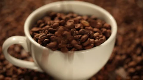 Coffee beans flow Stock Footage 937290