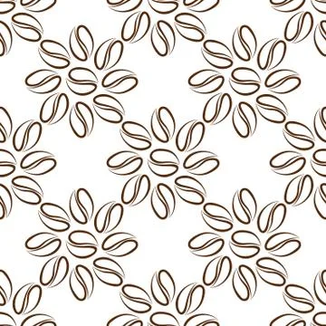Coffee beans flower Stock Illustration