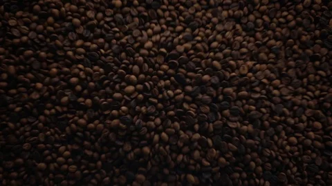 Coffee Beans Fly After Being Exploded. Slow Motion. Video stock 116239587