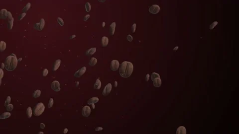 Coffee beans flying loop animation Видео 150137545
