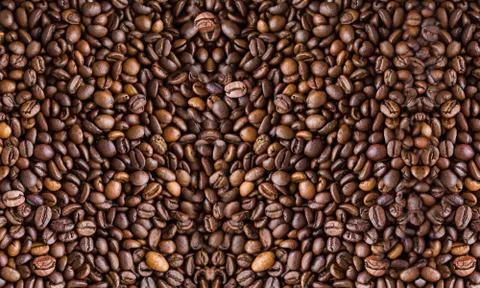 Coffee beans food texture pattern background Stock Photos
