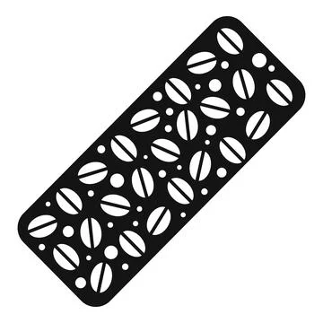 Coffee beans forming a rectangle promoting energetic mornings and delicious.. Stockillustratie