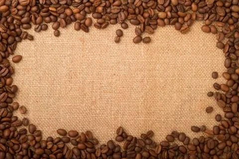 Coffee beans as a frame Stock Photos